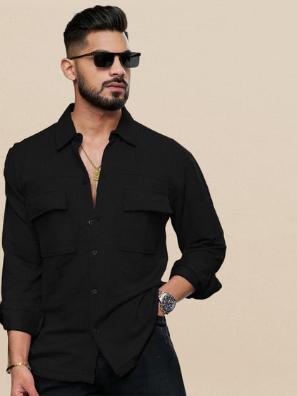 IndoPrimo Men's Regular Fit Fancy Double Pocket