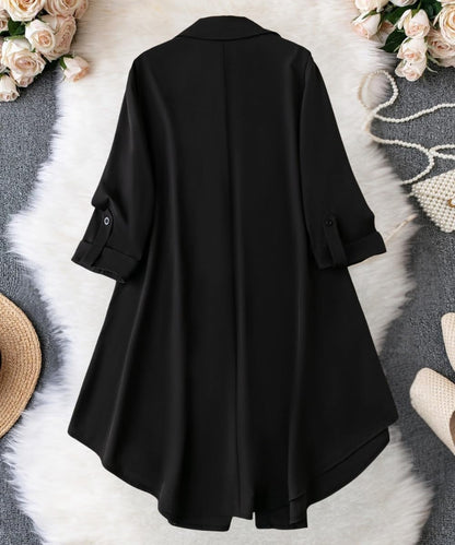 Leriya Fashion Women's Shirt Dress Knee Length Dress | Loose Fit | Button-Down | | 3/4 Sleeve | Summer Wear | Available in (Pack of 2 | Value Pack)