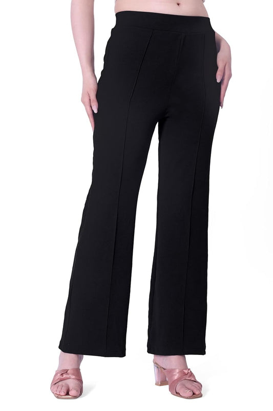 BRIXXOSTHE style Women's Classic Black Palazzo Pants