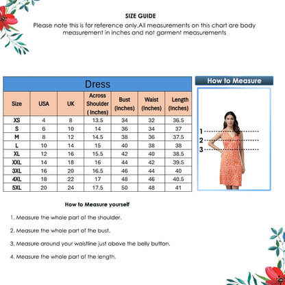 Women's Cotton Floral Printed A-Line Knee-Length Dress for Women