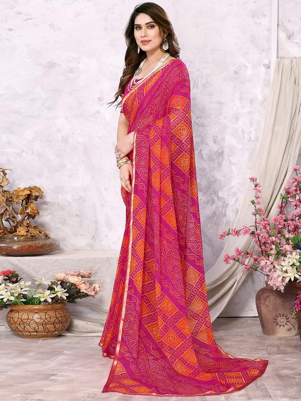 Women's Chiffon Saree With blouse