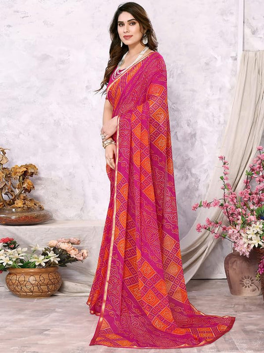 Women's Chiffon Saree With blouse
