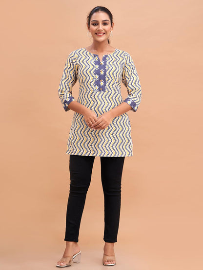 Women Cotton Printed Short Kurti | Short Kurti
