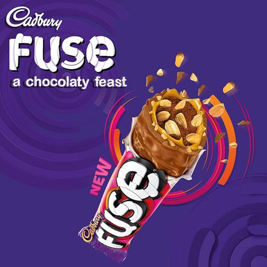 Cadbury Fuse Peanut & Caramel filled Mini Treats Chocolate Bars, 93 g