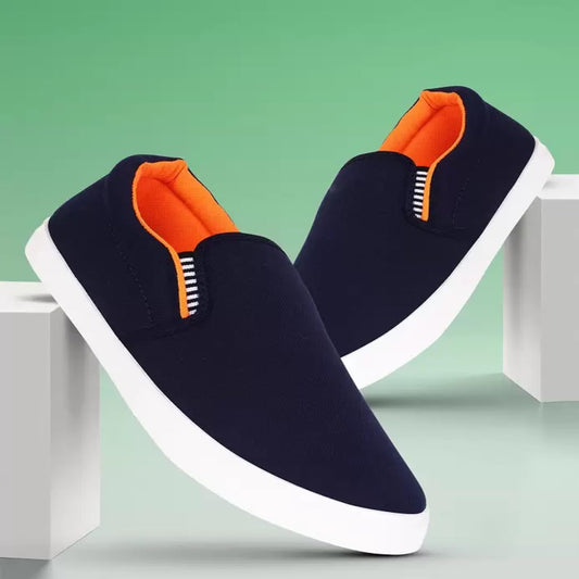 Latest Loafer Shoes for Men-Navy Blue - alphahostel.in