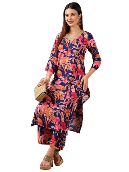 DESIGNER Women's Rayon Blend Kurta with Palazzo