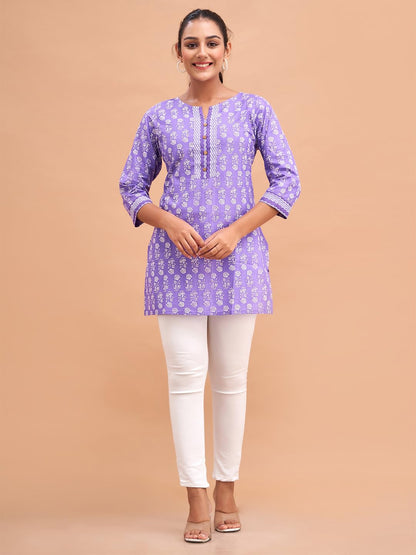 Women Cotton Printed Short Kurti | Short Kurti