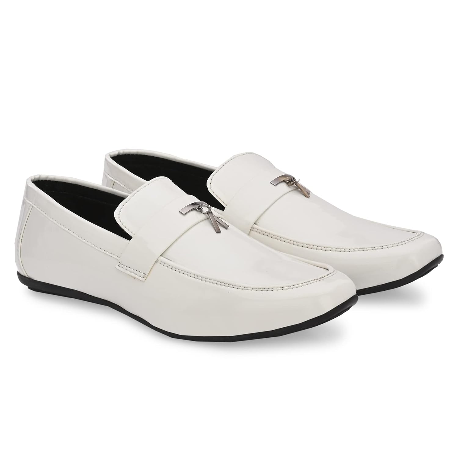 GELLWOJ Men's Buckle White Nagras - alphahostel.in