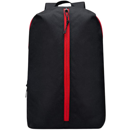 BigPlayer Black PU Leather Casual Backpack