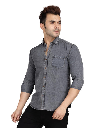 MARK HAYDON Men Denim Full Sleeves Regular Fit