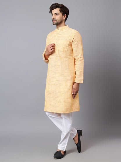 LATEST CHIKAN Men's Cotton Regular Kurta
