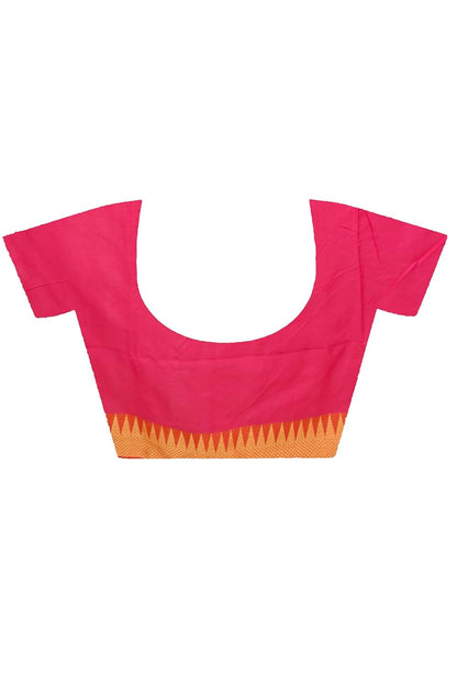 Handloom Saree With Unstitched Running Blouse Piece