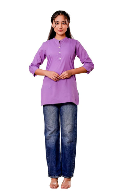 ANUBHUTI VASTRAM Women’s Cotton Plain Short Kurti