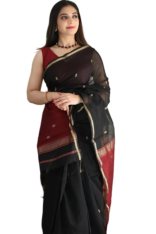 Women’s Printed Banarasi Cotton Silk Saree