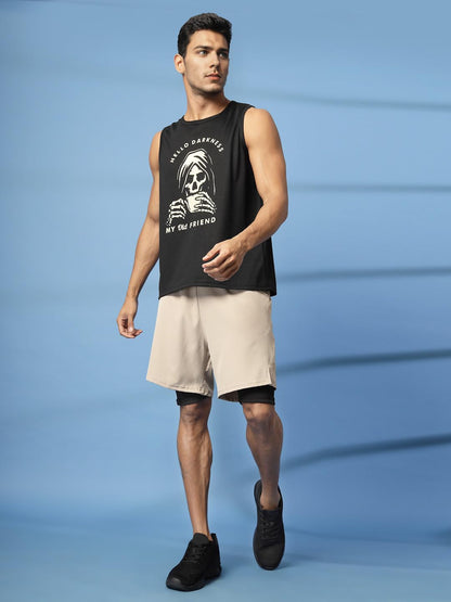 CHKOKKO Tank Tops Sleeveless T-Shirt for Men Cotton