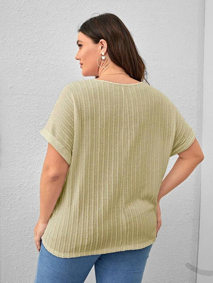 Zilcon Womens Dressy Casual Business Work Tops Summer Half Sleeve Shirts Boat Neck Jacquared Tshirts