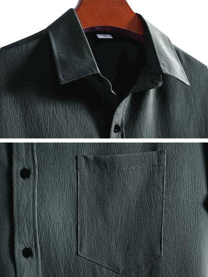 Pinkmint Shirt for Men Stylish Popcorn Textured Shirt