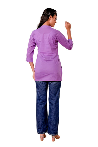 ANUBHUTI VASTRAM Women’s Cotton Plain Short Kurti