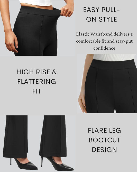 BRIXXOSTHE style Women's Classic Black Palazzo Pants