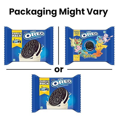 Oreo Cadbury Chocolate Flavour Crème Sandwich Biscuit Mega Family Pack, 275.55 Gm