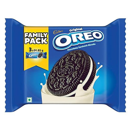 Oreo Cadbury Chocolate Flavour Crème Sandwich Biscuit Mega Family Pack, 275.55 Gm
