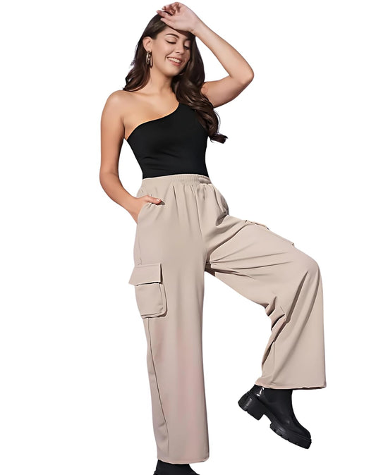 Women's High-Waist Wide Leg Cargo Pants