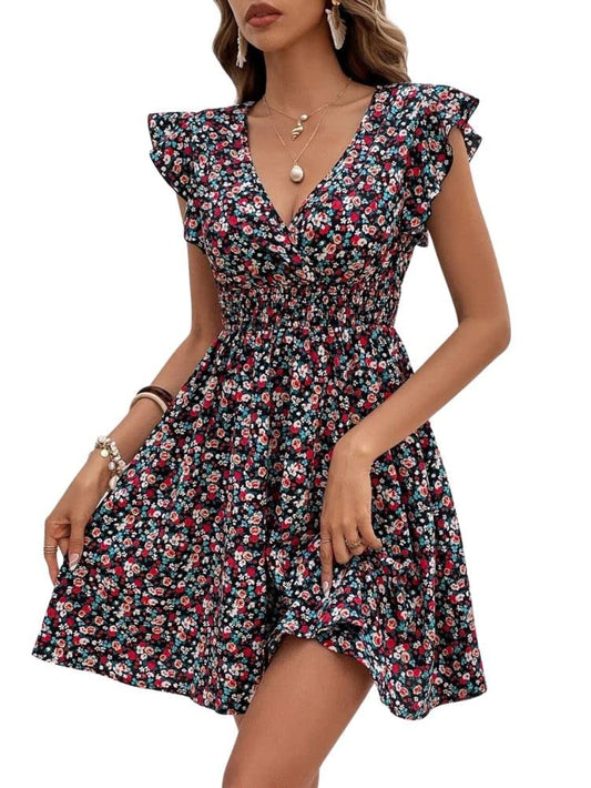 Leriya Fashion One Piece Dress for Women| Midi Dress for Women| Birthday Dress for Women (XXX-Large, Multi) Multicolour