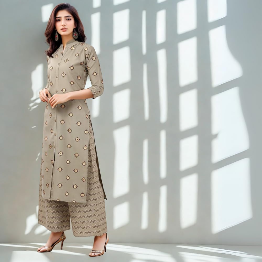 SHIENZY Cotton Blend Kurta Pant Set for Women