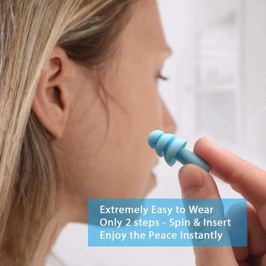 Reusable Silicone Earplugs, 5 Pairs of Noise Reduction