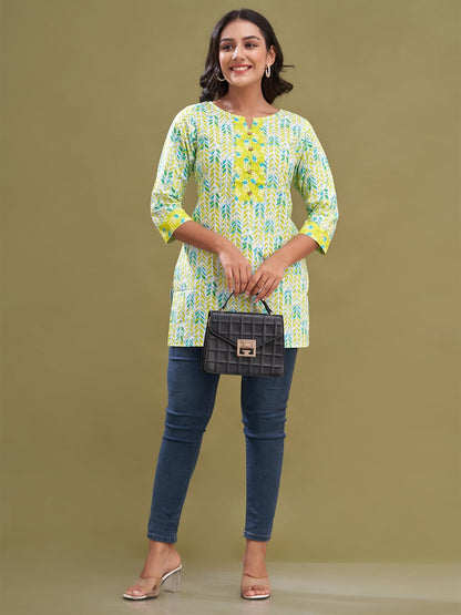 Women Cotton Printed Short Kurti | Short Kurti