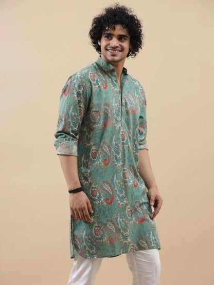 Leriya Fashion Men's Kurta | Rayon Printed Kurta