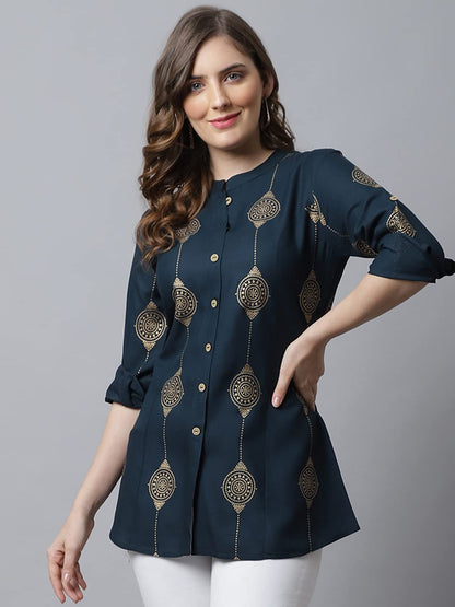 Pistaa's Women's Viscose Relaxed Fit Short Kurti