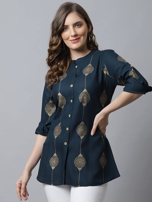 Pistaa's Women's Viscose Relaxed Fit Short Kurti