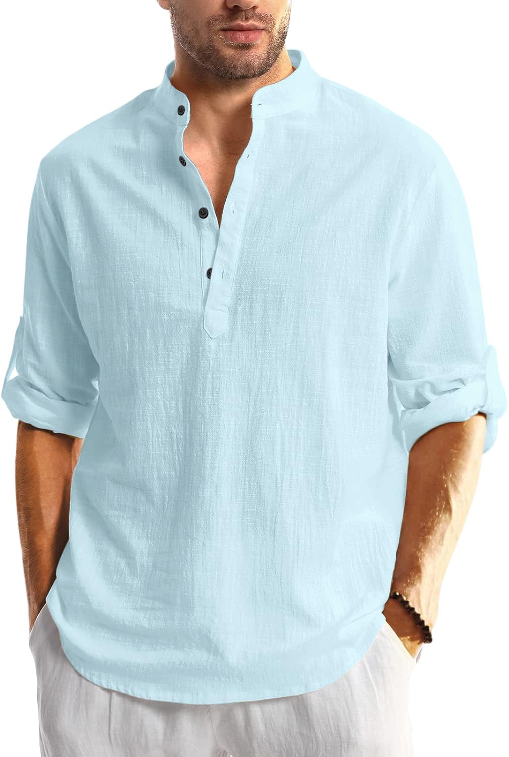 Men Solid Cotton Blend Straight Kurta Shirt Pack of 2
