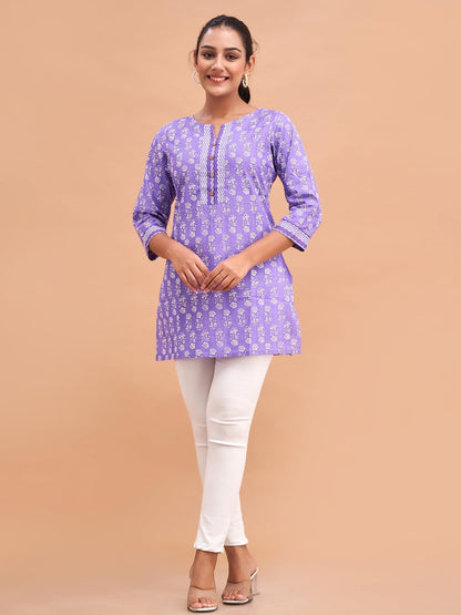 Women Cotton Printed Short Kurti | Short Kurti