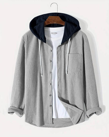 Monk Men's Solid Regular Fit Shirt | Shirt with Hood