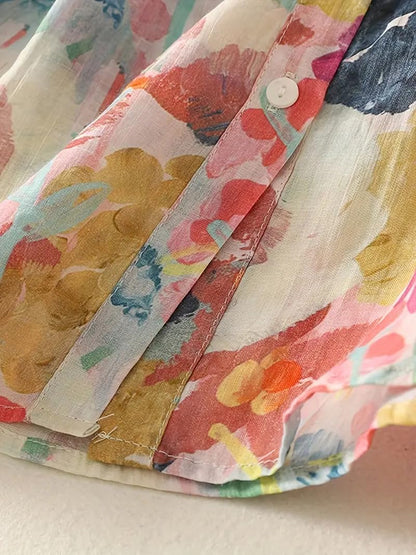 Gufrina Women Mustard Multicolor Floral Print Button