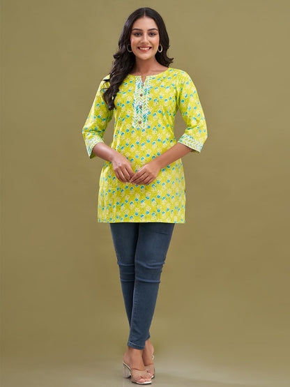 Women Cotton Printed Short Kurti | Short Kurti