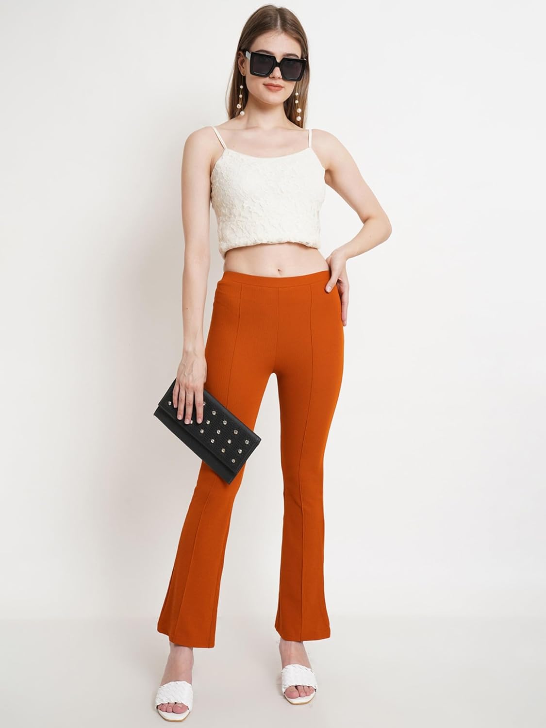 POPWINGS Casual Solid Regular Fit Solid Trouser