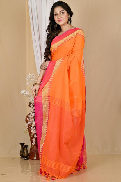 Handloom Saree With Unstitched Running Blouse Piece