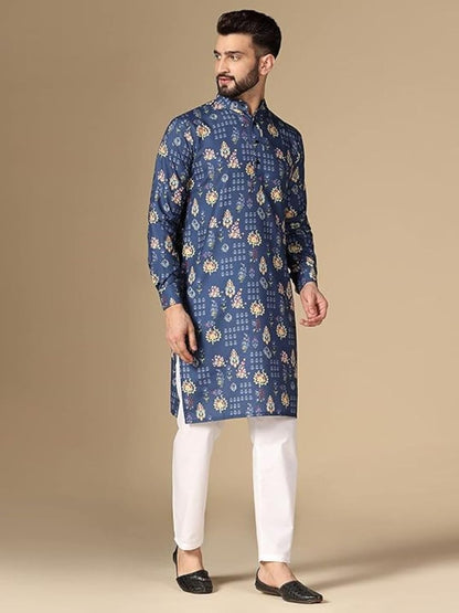 Leriya Fashion Men's Kurta | Rayon Printed Kurta