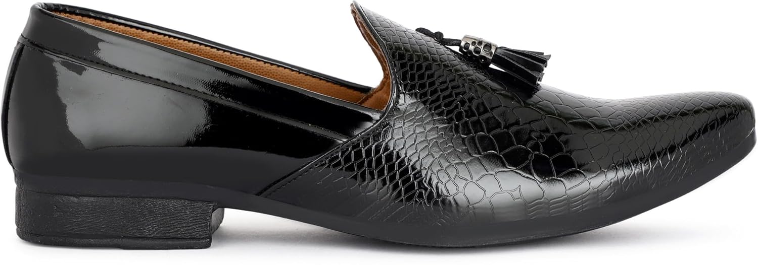 Men Patent Leather Wedding Slip On A009 - alphahostel.in