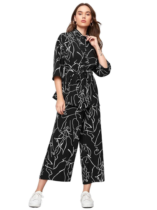 Leriya Fashion Women Formal Floral Printed Rayon Western Co-ord Set for Women(Available in 2XL and 3XL)