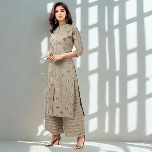 SHIENZY Cotton Blend Kurta Pant Set for Women