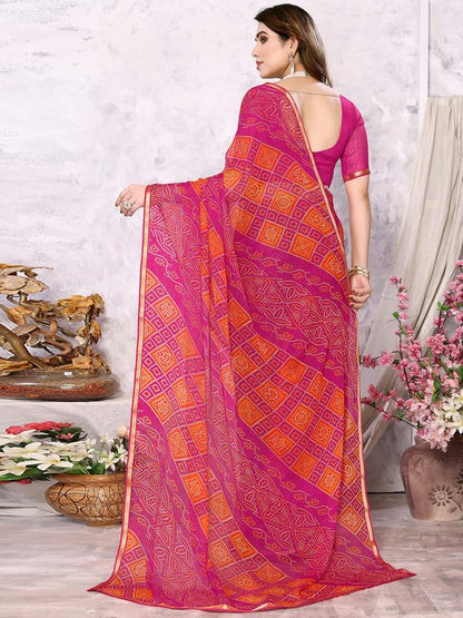 Women's Chiffon Saree With blouse