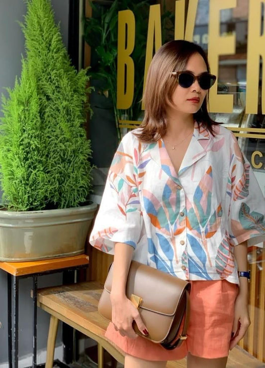 ANNI DESIGNER Women's Tunics Tops Rayon Viscose Printed Short Shirt for Women | Regular | Formal |Party Western Stylish| Trendy |Fancy Shirts for Women | Casual |Printed Shirt.