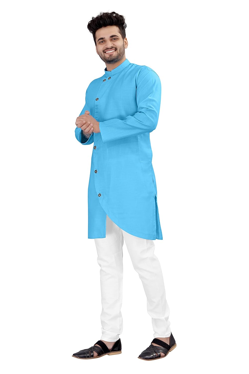 OS JEANS Kurta pyjama for Mens In cross patten