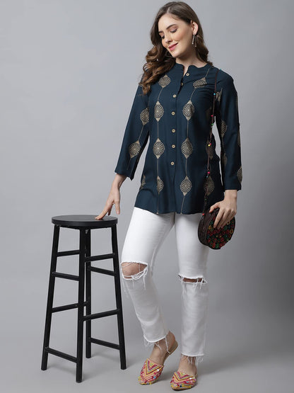 Pistaa's Women's Viscose Relaxed Fit Short Kurti