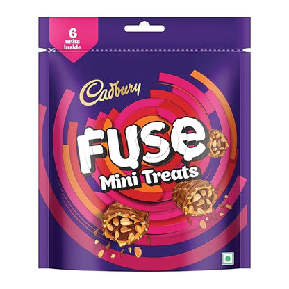 Cadbury Fuse Peanut & Caramel filled Mini Treats Chocolate Bars, 93 g