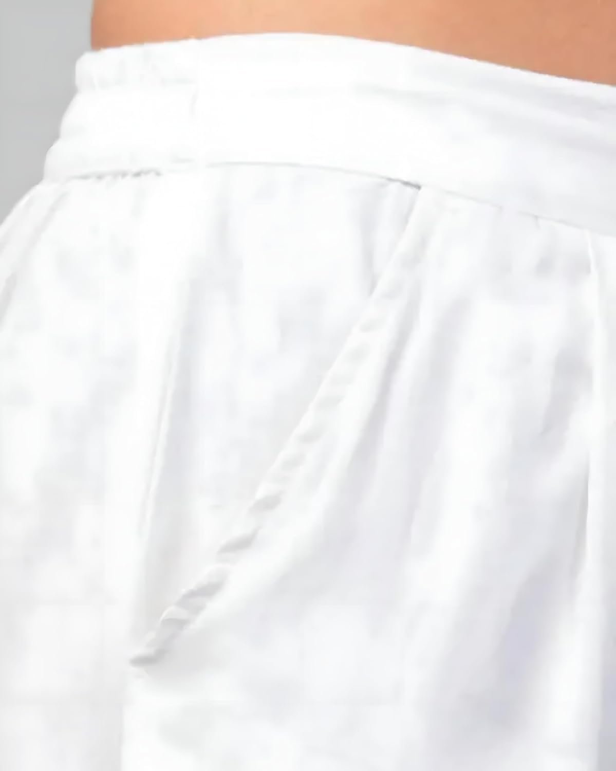 Women's Cotton Relaxed Fit Trousers, Plain Pattern